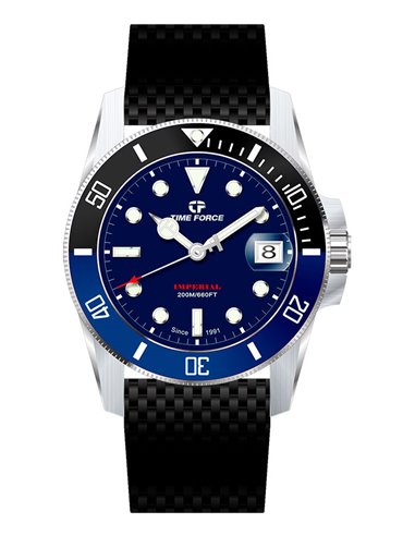 Herrenuhr TF5042M-01 Time Force Lünette Batman Schwarz Blau