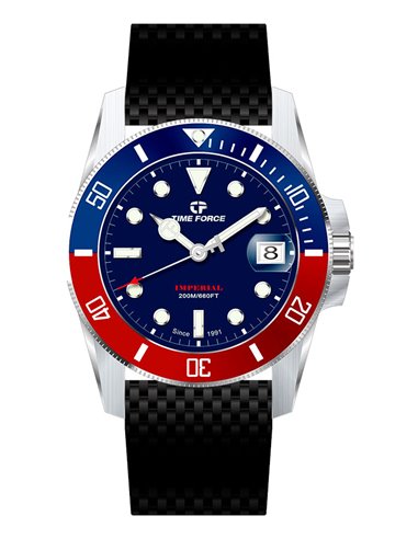 Herrenuhr TF5042M-02 Time Force Imperial Sport Pepsi Blau-Rote Lünette