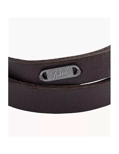 Pulseira Fossil JF04128793 HERITAGE em couro Preto