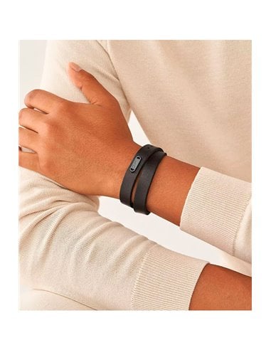 Bracelet Fossil JF04128793 HERITAGE en cuir Noir