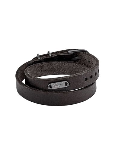 Bracelet Fossil JF04128793 HERITAGE en cuir Noir