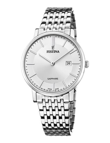 Festina Watch F20018/1 Swiss Made White Dial