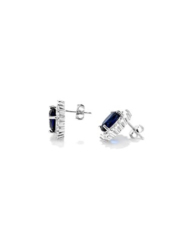 RY000168 The Crown Blaue und Zirkon-Ohrringe