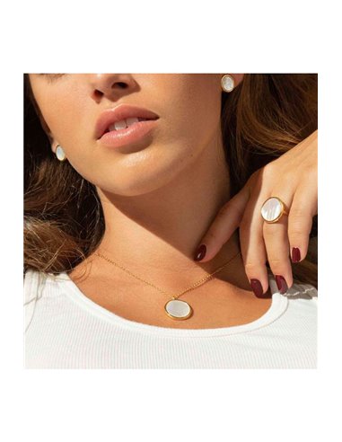 Radiant Mother of Pearl Necklace: Mother of Pearl Shell, Eternal