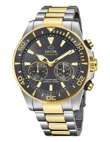Reloj J889/4 Jaguar Executive XL Hybrid Suízo de Hombre Negro y Dorado