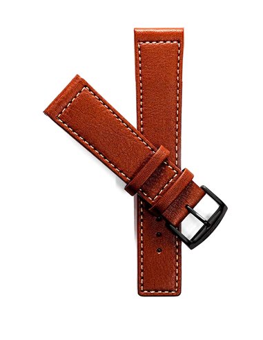 Correia Citizen BM8476 Fivela Preta de Couro Marrom 22 mm