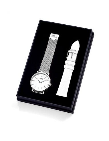 Reloj 18728/1 Lotus Smart Casual Pack Correa Cuero Blanco Extra