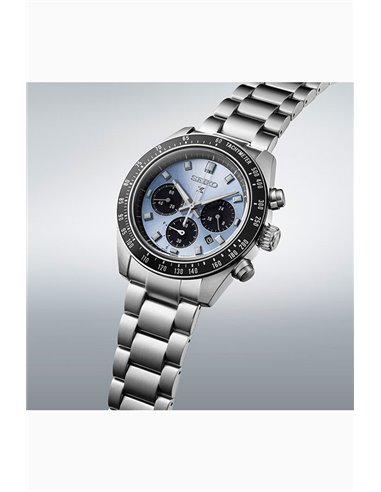Montre SSC935P1 Seiko Solar Prospex Speedtimer Cadran Bleu Lunette Noire 41.40 mm