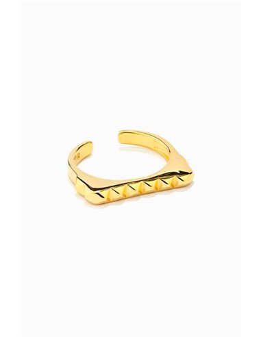 RY000216 Bague PUNK Radiant : Une Explosion de Modernité