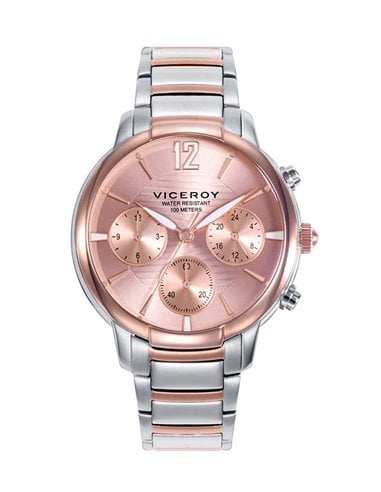 Damenuhr Viceroy Laura Escanes 401206-75 Chic mit rosa Zifferblatt