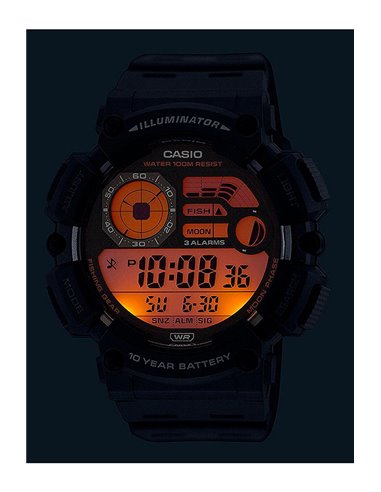 Relógio Casio WS-1500H-1AVEF com Modo de Pesca e Fases da Lua