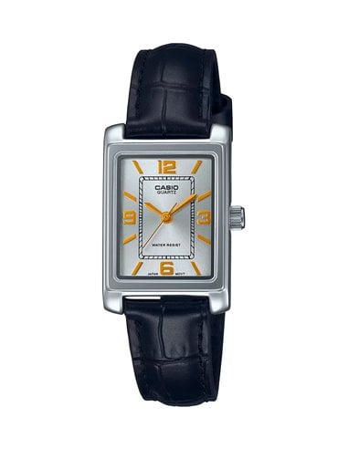 Relógio Casio LTP-1234PL-7A2EF Collection Vintage Pulseira Preta
