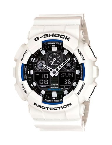 Reloj Casio GA-100B-7AER G-Shock Classic Blanco y Negro