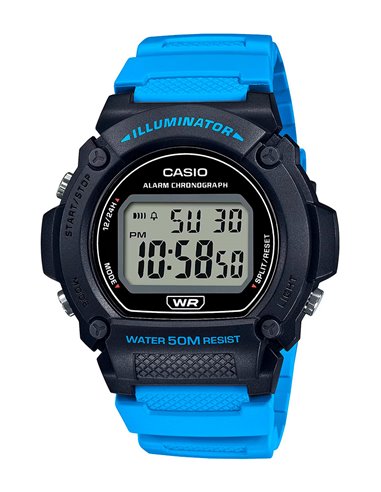 Relógio Casio W-219H-2A2VDF Chrono Azul