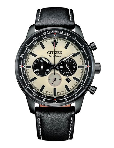 Relógio Citizen CA4505-21X Eco-Drive Of CHR Aviation Pulseira de Couro