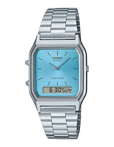Relógio Casio AQ-230A-2A1MQYES Collection Vintage Edgy Azul