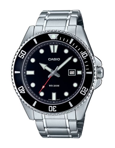 Relógio MDV-107D-1A1VEF Casio Collection Preto Correia de aco