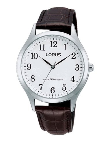 Herrenuhr Lorus RRS07VX5 Classic Braun Lederarmband