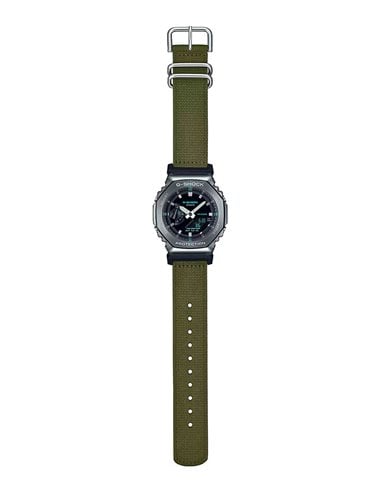 Casio Watch GM-2100CB-3AER G-SHOCK Utility Metal Green Fabric Strap