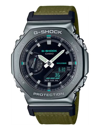 Reloj Casio GM-2100CB-3AER G-SHOCK Utility Metal Correa de Tela Verde