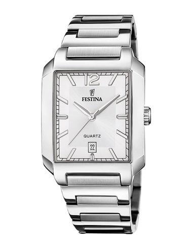 Reloj Festina F20677/2 On the Square Hombre Plateado Esfera Plateada