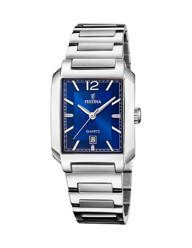 Relógio Festina F20679/3 On the Square Mulher Mostrador Azul Prateado