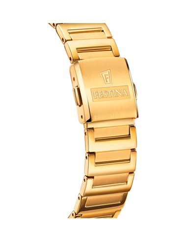 Reloj Festina F20680/1 On the Square Mujer Dorado Esfera Plateada