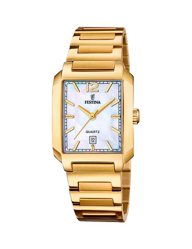 Montre Festina F20680/2 On the Square Femme Cadran Nacre Dore