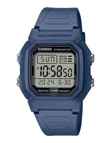 Reloj Casio W-800H-2AVES Collection Azul con Correa de Resina