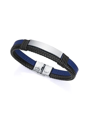 Pulsera Viceroy 15145P01013  Magnum Cuero Negro y Azul