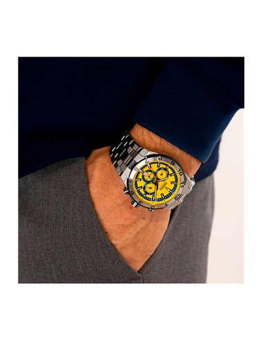 Relógio Festina F20670/4 Chrono Bike Amarelo com Pulseira de Aço
