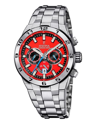 Reloj Festina F20670/5 Chrono Bike Rojo con Correa de Acero