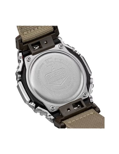 Casio Watch GM-2100C-5AER G-SHOCK Utility Metal Beige Fabric Strap