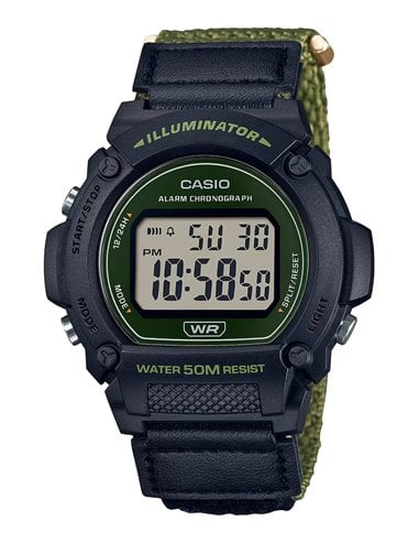 Herrenuhr Casio W-219HB-3AVEF Timeless Collection Estandar Schwarz
