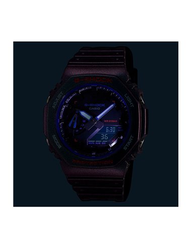 Herrenuhr Casio GA-2100AH-6AER G-Shock & G-Carbon polarisiertem Lack