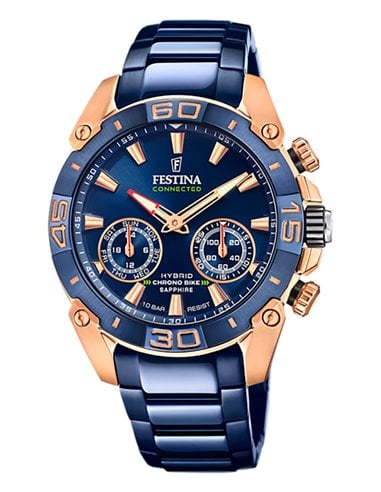 Herrenuhr Festina F20549/1 Hybrid Connected Chrono Bike Blauem Zifferblatt