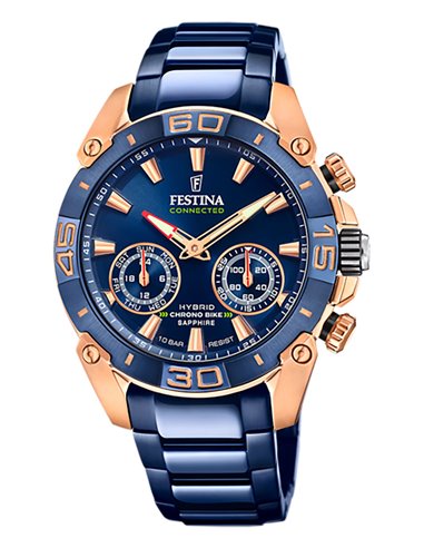 Montre Festina F20549/1 Hybrid Connected Chrono Bike Cadran Bleu