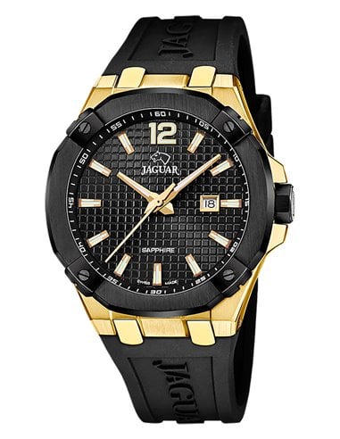 Herrenuhr Jaguar J1012/1 Diplomatic Schwarzem Gummiband