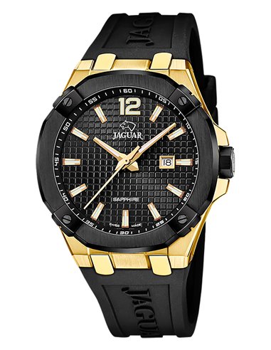 Montre Jaguar J1012/1 Diplomatic Bracelet en Caoutchouc Noir