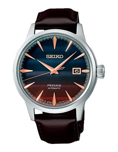 Herrenuhr Seiko SRPK75J1 Automatisch Presage Cocktail Time Star Bar Purple Sunset