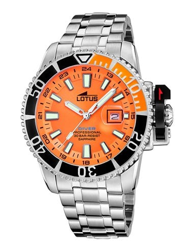 Reloj Lotus 18938/2 Diver Professional Esfera Naranja