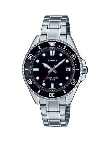 Casio MDV-10D-1A1VEF Watch Collection Black Steel Strap