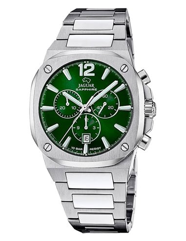 Herrenuhr Jaguar J1025/2 Rondcarré Chrono Grünem Zifferblatt