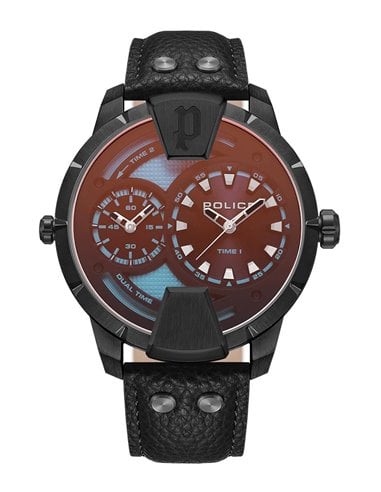Relógio Police PEWJA0022001 Huntley com cristal laranja