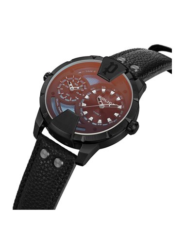 Herrenuhr Police PEWJA0022001 Huntley mit orangefarbenem Kristall