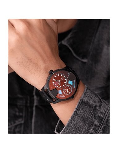 Herrenuhr Police PEWJA0022001 Huntley mit orangefarbenem Kristall