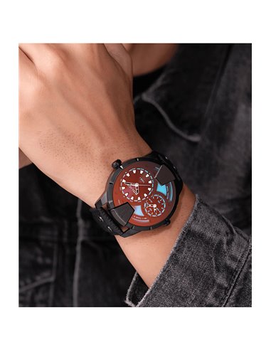 Montre Police PEWJA0022001 Huntley avec cristal orange