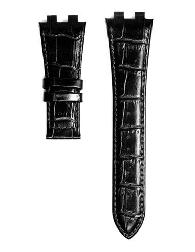 Sandoz Original Black Leather Watch Strap