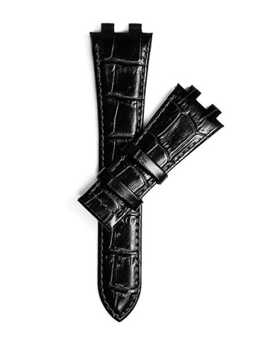 Sandoz Original Black Leather Watch Strap