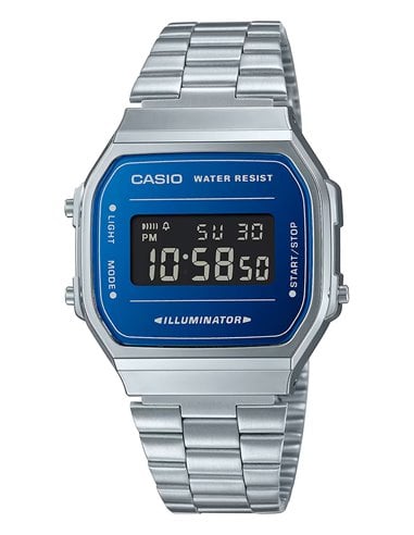 Uhr Casio A168WEM-2BEF Dunkelblaue Farbkollektion